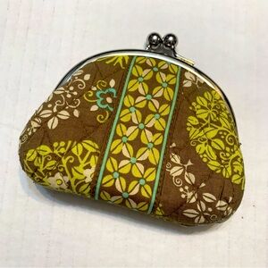 2010 Vera Bradley Double Kiss Change Purse Wallet “Sitting In A Tree” Pattern